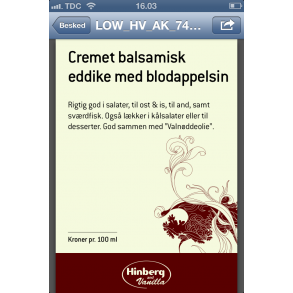 Skilt til Amphora (glas)